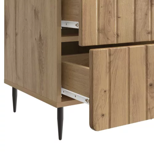  Éjjeliszekrény fiókkal Kézműves Tölgy 43x 41 x 68 cm Szerelt Fa