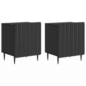  Éjjeliszekrény 2 pcs Fekete 43 x 34,5 x 52 cm Szerelt Fa