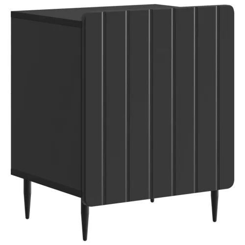  Éjjeliszekrény 2 pcs Fekete 43 x 34,5 x 52 cm Szerelt Fa