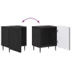  Éjjeliszekrény 2 pcs Fekete 43 x 34,5 x 52 cm Szerelt Fa