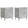  Éjjeliszekrény 2 pcs Betonszürke 43 x 34,5 x 52 cm Szerelt Fa