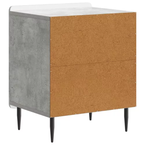  Éjjeliszekrény 2 pcs Betonszürke 43 x 34,5 x 52 cm Szerelt Fa