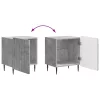  Éjjeliszekrény 2 pcs Betonszürke 43 x 34,5 x 52 cm Szerelt Fa