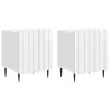  Éjjeliszekrény 2 pcs Magasfényű Fehér 43 x 34,5 x 52 cm