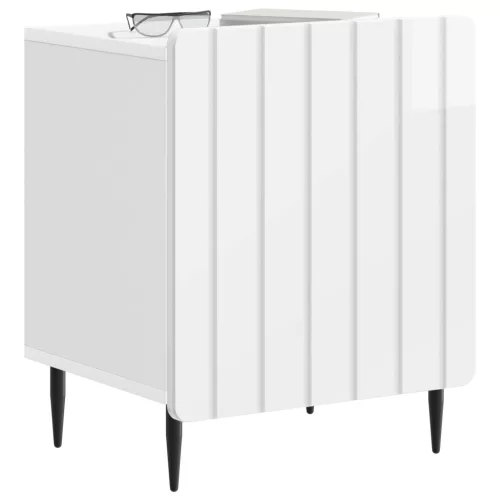  Éjjeliszekrény 2 pcs Magasfényű Fehér 43 x 34,5 x 52 cm