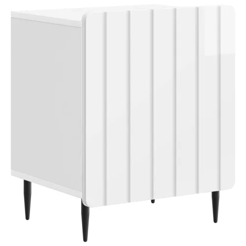  Éjjeliszekrény 2 pcs Magasfényű Fehér 43 x 34,5 x 52 cm