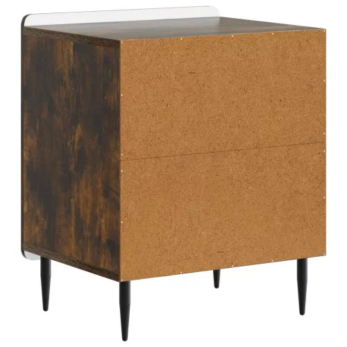  Éjjeliszekrény 2 pcs Füstös Tölgy 43 x 34,5 x 52 cm Szerelt Fa