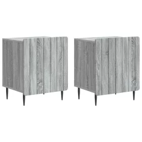    Éjjeliszekrény 2 pcs Szürke Sonoma 43 x 34,5 x 52 cm Szerelt Fa