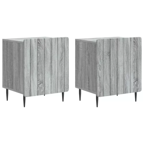  Éjjeliszekrény 2 pcs Szürke Sonoma 43 x 34,5 x 52 cm Szerelt Fa