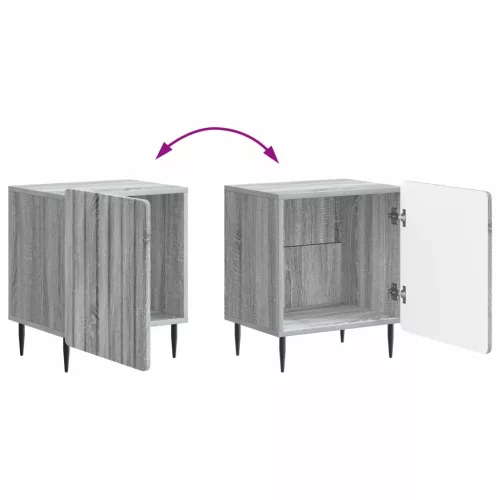  Éjjeliszekrény 2 pcs Szürke Sonoma 43 x 34,5 x 52 cm Szerelt Fa