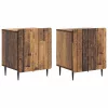  Éjjeliszekrény 2 pcs Antik Fa 43 x 34,5 x 52 cm Szerelt Fa