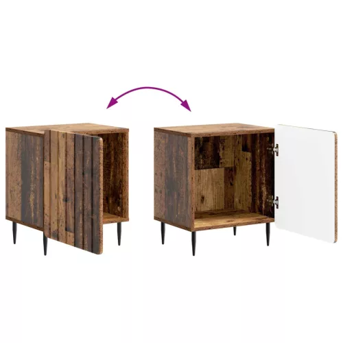  Éjjeliszekrény 2 pcs Antik Fa 43 x 34,5 x 52 cm Szerelt Fa