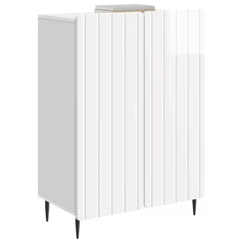  Széf Magasfényű Fehér 66 x 34,5 x 92 cm Szerelt Fa