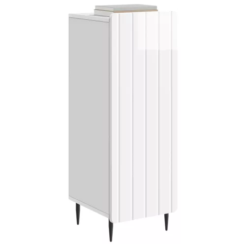  Széf Magasfényű Fehér 34,5 x 33 x 92 cm Szerelt Fa