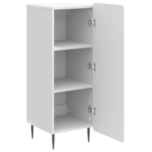  Széf Magasfényű Fehér 34,5 x 33 x 92 cm Szerelt Fa