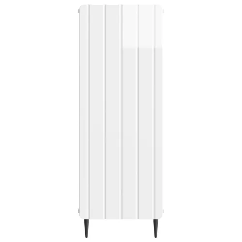  Széf Magasfényű Fehér 34,5 x 33 x 92 cm Szerelt Fa