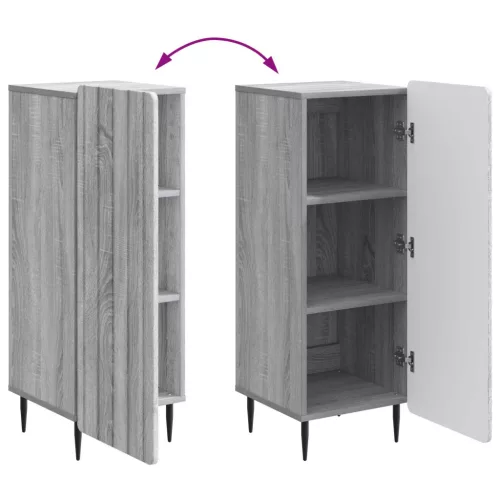  Széf Szürke Sonoma 34,5 x 33 x 92 cm Szerelt Fa