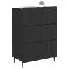  Fiókos szekrény Fekete 66 x 34,5 x 92 cm Szerelt Fa
