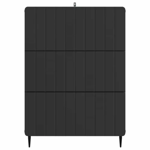  Fiókos szekrény Fekete 66 x 34,5 x 92 cm Szerelt Fa