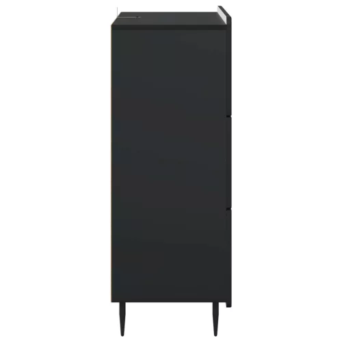  Fiókos szekrény Fekete 66 x 34,5 x 92 cm Szerelt Fa