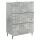  Fiókos szekrény Betonszürke 66 x 34,5 x 92 cm Szerelt Fa