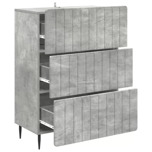  Fiókos szekrény Betonszürke 66 x 34,5 x 92 cm Szerelt Fa