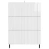  Fiókos szekrény Magasfényű Fehér 66 x 34,5 x 92 cm Szerelt Fa