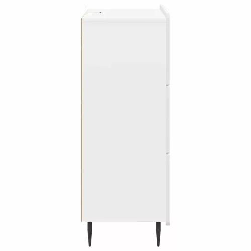  Fiókos szekrény Magasfényű Fehér 66 x 34,5 x 92 cm Szerelt Fa