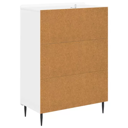  Fiókos szekrény Magasfényű Fehér 66 x 34,5 x 92 cm Szerelt Fa