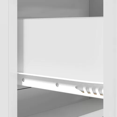  Fiókos szekrény Magasfényű Fehér 66 x 34,5 x 92 cm Szerelt Fa