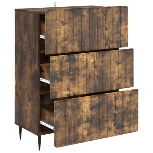  Fiókos szekrény Füstös Tölgy 66 x 34,5 x 92 cm Szerelt Fa