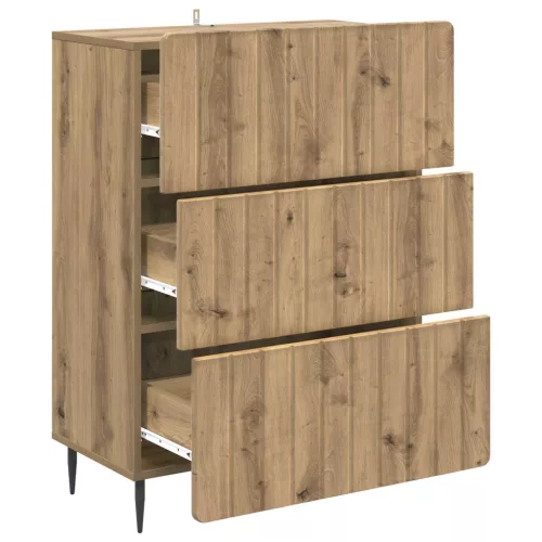  Fiókos szekrény Kézműves Tölgy 66 x 34,5 x 92 cm Szerelt Fa