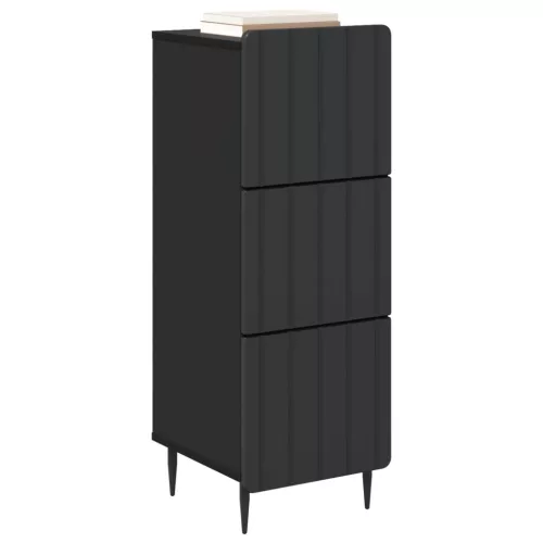  Fiókos szekrény Fekete 33 x 34,5 x 92 cm Szerelt Fa