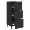  Fiókos szekrény Fekete 33 x 34,5 x 92 cm Szerelt Fa
