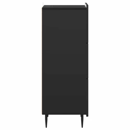  Fiókos szekrény Fekete 33 x 34,5 x 92 cm Szerelt Fa