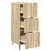  Fiókos szekrény Sonoma Tölgy 33 x 34,5 x 92 cm Szerelt Fa