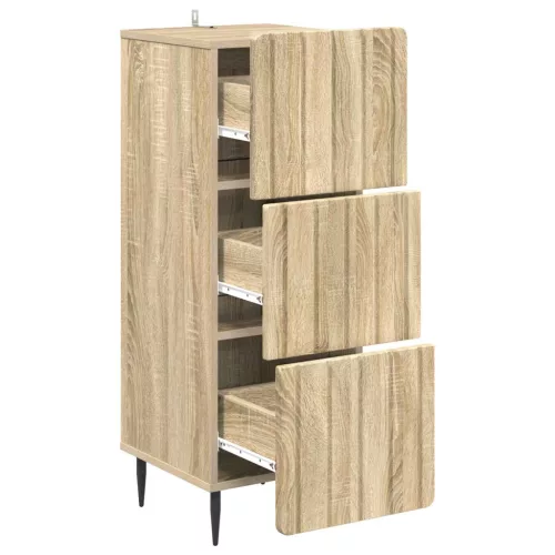  Fiókos szekrény Sonoma Tölgy 33 x 34,5 x 92 cm Szerelt Fa