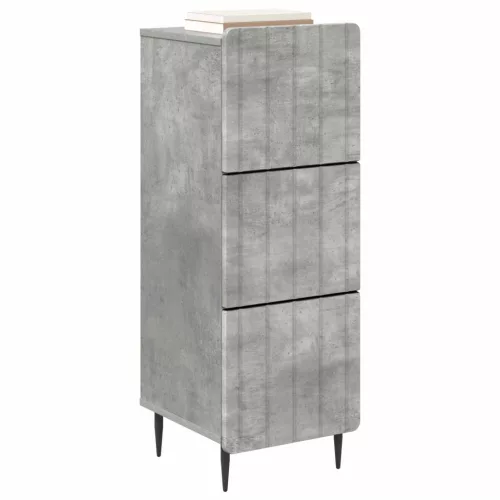  Fiókos szekrény Betonszürke 33 x 34,5 x 92 cm Szerelt Fa