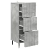  Fiókos szekrény Betonszürke 33 x 34,5 x 92 cm Szerelt Fa