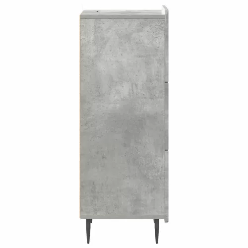  Fiókos szekrény Betonszürke 33 x 34,5 x 92 cm Szerelt Fa