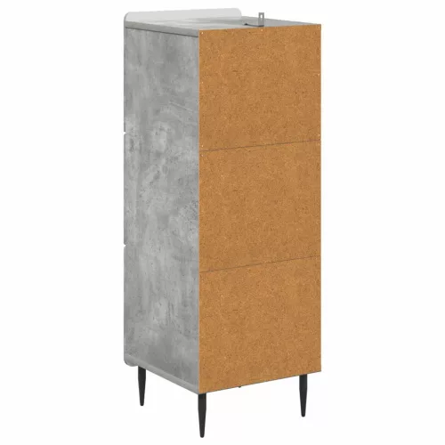  Fiókos szekrény Betonszürke 33 x 34,5 x 92 cm Szerelt Fa