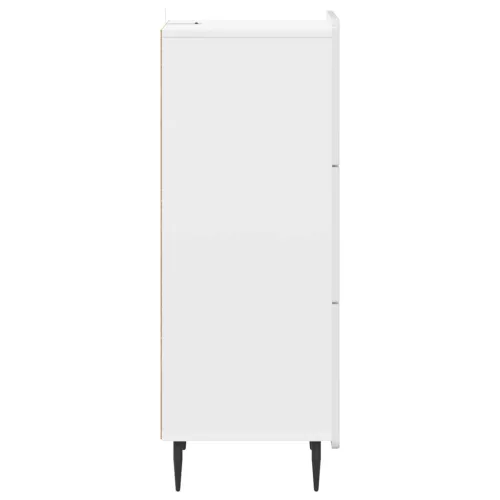  Fiókos szekrény Magasfényű Fehér 33 x 34,5 x 92 cm Szerelt Fa