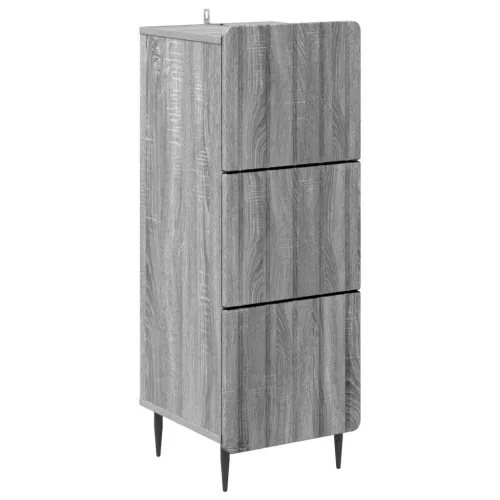  Fiókos szekrény Szürke Sonoma 33 x 34,5 x 92 cm Szerelt Fa