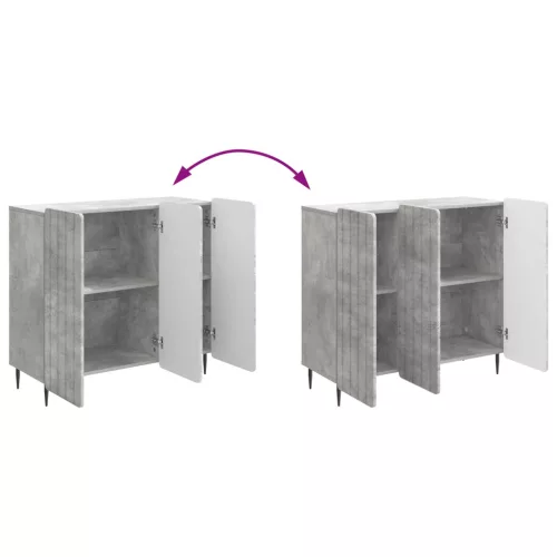  Széf Betonszürke 89 x 34,5 x 82 cm Szerelt Fa