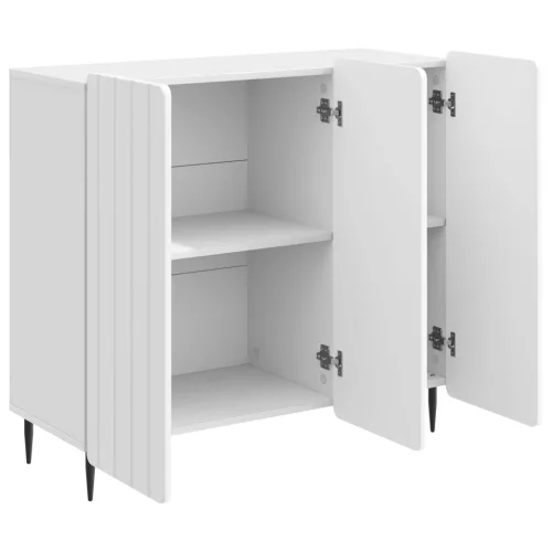  Széf Magasfényű Fehér 89 x 34,5 x 82 cm Szerelt Fa