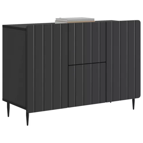  Széf fiókkal Fekete 89 x 34,5 x 62 cm Szerelt Fa