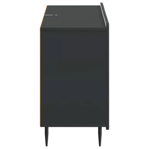  Széf fiókkal Fekete 89 x 34,5 x 62 cm Szerelt Fa