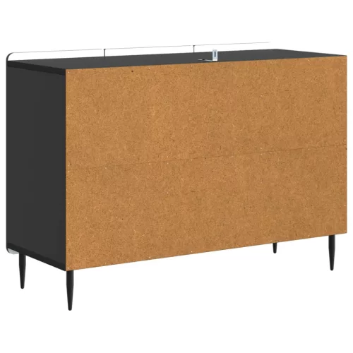  Széf fiókkal Fekete 89 x 34,5 x 62 cm Szerelt Fa