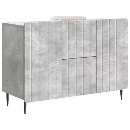  Széf fiókkal Betonszürke 89 x 34,5 x 62 cm Szerelt Fa