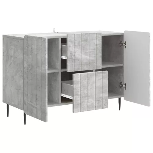  Széf fiókkal Betonszürke 89 x 34,5 x 62 cm Szerelt Fa